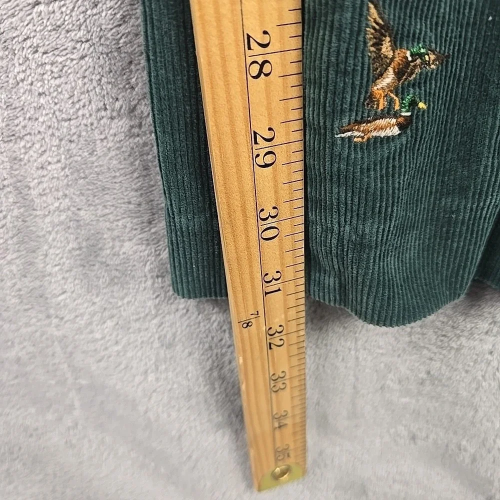 Polo Ralph Lauren Corduroy Pants Mens 35x31 Hunter Green Mallard Ducks Birdwatch